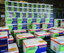 Distribuição de vacinas para as 22 Regionais de Saúde do Estado  -  Curitiba, 22/03/2021  -  Foto: José Fernando Ogura/AEN