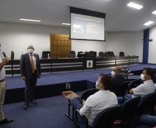 Reunião do grupo técnico do Paraná com o Prefeito de Maracaju Marcos Calderan
Foto Gilson Abreu/AEN