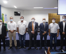 Visita do grupo técnico ao ponto de ligação da nova Ferroeste com a malha oeste.
Foto Gilson Abreu/AEN