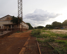 Antiga estação de trem desativada em Maracajú que poderá ser incorporada ao projeto da Nova Ferroeste.
Foto Gilson Abreu/AEN