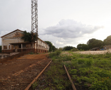 Antiga estação de trem desativada em Maracajú que poderá ser incorporada ao projeto da Nova Ferroeste.
Foto Gilson Abreu/AEN