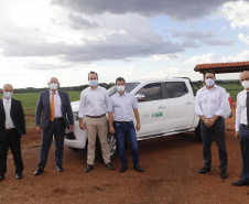 Visita do grupo técnico ao ponto de ligação da nova Ferroeste com a malha oeste.
Foto Gilson Abreu/AEN