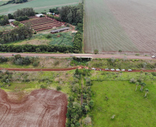 Visita do grupo técnico ao ponto de ligação da nova Ferroeste com a malha oeste.
Foto Gilson Abreu/AEN