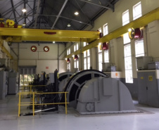 Primeira grande hidrelétrica do Paraná completa 90 anos de operação- nterior da casa de força da Usina.  -  Foto: Divulgação Copel