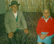 Primeira grande hidrelétrica do Paraná completa 90 anos de operação- O pioneiro Ernesto Afonso Alves e a esposa, Francisca Pereira Alves  -  Foto: Divulgação Copel