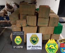 As forças de segurança do Paraná apreenderam cerca de 145,2 toneladas a mais de drogas nos doze meses de 2020, se comparado com o ano de 2019. De acordo com os dados da Secretaria Estadual da Segurança Pública (SESP), divulgados nesta quarta-feira (24/03), foram 288,9 toneladas de drogas (maconha, cocaína e crack) apreendidas de janeiro a dezembro de 2020, contra 143,6 toneladas durante o mesmo período de 2019, ou seja, um aumento de 50,2%.  -  Curitiba, 24/03/2021  -  Foto: Divulgação SESP-PR
