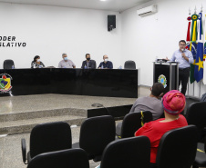 Comitiva da Nova Ferroeste visita Mundo Novo, no Mato Grosso do Sul. Os técnicos apresentaram na Câmara de Vereadores da cidade o estudo de demanda e traçado elaborado para a ferrovia.
 Foto Gilson Abreu/AEN