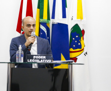 Comitiva da Nova Ferroeste visita Mundo Novo, no Mato Grosso do Sul. Os técnicos apresentaram na Câmara de Vereadores da cidade o estudo de demanda e traçado elaborado para a ferrovia.
 Foto Gilson Abreu/AEN