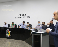 Comitiva da Nova Ferroeste visita Mundo Novo, no Mato Grosso do Sul. Os técnicos apresentaram na Câmara de Vereadores da cidade o estudo de demanda e traçado elaborado para a ferrovia.
 Foto Gilson Abreu/AEN