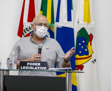 Comitiva da Nova Ferroeste visita Mundo Novo, no Mato Grosso do Sul. Os técnicos apresentaram na Câmara de Vereadores da cidade o estudo de demanda e traçado elaborado para a ferrovia.
 Foto Gilson Abreu/AEN