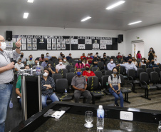 Comitiva da Nova Ferroeste visita Mundo Novo, no Mato Grosso do Sul. Os técnicos apresentaram na Câmara de Vereadores da cidade o estudo de demanda e traçado elaborado para a ferrovia.
 Foto Gilson Abreu/AEN