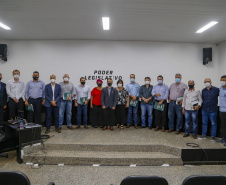 Comitiva da Nova Ferroeste visita Mundo Novo, no Mato Grosso do Sul. Os técnicos apresentaram na Câmara de Vereadores da cidade o estudo de demanda e traçado elaborado para a ferrovia.
 Foto Gilson Abreu/AEN