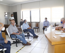 24.03.2021 - Visita do grupo técnico  da nova Ferroeste  na prefeitura de Guaíra, com o prefeito Heraldo Trento.
 Foto Gilson Abreu/AEN
