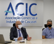 25.03.2021 - Visita do grupo técnico  da nova Ferroeste  a ACIC Cascavel.
 Foto Gilson Abreu/AEN
