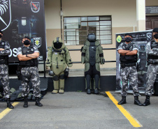 Curitiba, 26 de março de 2021. Entrega de Equipamento ao Esquadrão Antibomba - BOPE