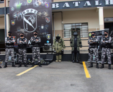 Curitiba, 26 de março de 2021. Entrega de Equipamento ao Esquadrão Antibomba - BOPE