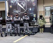 Curitiba, 26 de março de 2021. Entrega de Equipamento ao Esquadrão Antibomba - BOPE