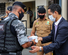 Curitiba, 26 de março de 2021. Entrega de Equipamento ao Esquadrão Antibomba - BOPE