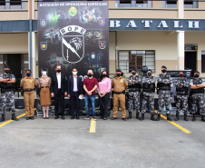 Curitiba, 26 de março de 2021. Entrega de Equipamento ao Esquadrão Antibomba - BOPE