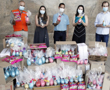 Segurança Pública arrecada 1,4 mil ovos de chocolate para a campanha Páscoa Solidária. Foto:SESP