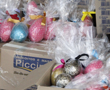 Segurança Pública arrecada 1,4 mil ovos de chocolate para a campanha Páscoa Solidária. Foto:SESP