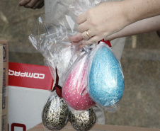 Segurança Pública arrecada 1,4 mil ovos de chocolate para a campanha Páscoa Solidária. Foto:SESP