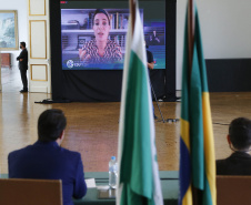 O governador Carlos Massa Ratinho Junior e o secretário estadual da Educação e do Esporte, Renato Feder, lançam  o EduTech, um programa que oferece aos alunos da rede estadual cursos gratuitos de programação, games e animação. Foram 65 mil estudantes inscritos, formando 689 turmas.Foto: Jonathan Campos/AEN