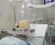 O equipamento traz mais conforto ao paciente e diminui a necessidade de intubação  -  Maringá, 29/03/2021  -  Foto: divulgação UEM