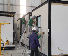 Construção hospitalar mais rápida do Brasil usa tecnologia de empresa apoiada pelo Tecnova  -  Curtitiba, 01/04/2021  -  Foto: Divulgação Fundação Araucária