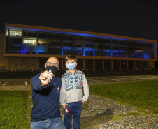 02.04.2021 - Iluminação especial pelo Dia Mundial de Conscientização do Autismo  -  Foto Gilson Abreu/AEN