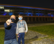 02.04.2021 - Iluminação especial pelo Dia Mundial de Conscientização do Autismo  -  Foto Gilson Abreu/AEN