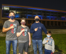 02.04.2021 - Iluminação especial pelo Dia Mundial de Conscientização do Autismo  -  Foto Gilson Abreu/AEN
