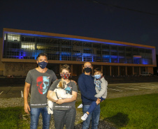 02.04.2021 - Iluminação especial pelo Dia Mundial de Conscientização do Autismo  -  Foto Gilson Abreu/AEN