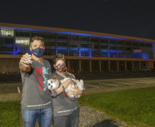 02.04.2021 - Iluminação especial pelo Dia Mundial de Conscientização do Autismo  -  Foto Gilson Abreu/AEN