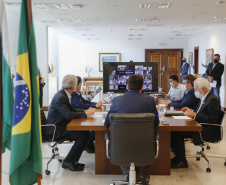 Com o apoio institucional do Governo do Estado por meio do programa de incentivo fiscal, seis cooperativas paranaenses se uniram para a construção de uma nova maltaria na região dos Campos Gerais. 
O anúncio foi feito nesta segunda-feira (05), durante a assembleia virtual comemorativa dos 50 anos do Sistema Ocepar, pelo governador Carlos Massa Ratinho Junior e pelo diretor-presidente da Agrária, Jorge Karl. Foto: Jonathan Campos/AEN