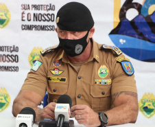 Curitiba, 06 de abril de 2021. Coletiva de Imprensa  - Operação Rio II da Polícia Militar desarticula grupo que praticava tráfico e homicídios no Litoral do estado.
