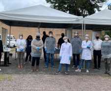 Nesta quarta-feira (7), a Universidade Estadual do Paraná (Unespar) aplicou, de forma gratuita, testes moleculares (RT-PCR) na comunidade universitária para detecção do novo coronavírus em pessoas assintomáticas.  -  Curitiba, 07/04/2021  -  Foto: Unespar