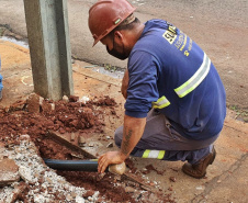 Obra na região central substitui 86 km da rede de água - Foto: Sanepar