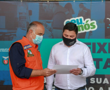 A edição 2021 da campanha Cesta Solidária Paraná, encerrada na terça-feira (06), conseguiu arrecadar mais de 200 toneladas de alimentos. . Foto: Valdelino Pontes