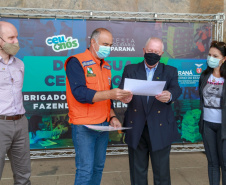 A edição 2021 da campanha Cesta Solidária Paraná, encerrada na terça-feira (06), conseguiu arrecadar mais de 200 toneladas de alimentos. . Foto: Valdelino Pontes