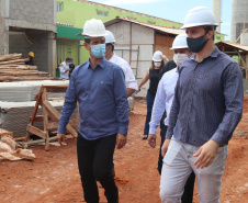 O secretário estadual da Segurança Pública, Romulo Marinho, acompanha obras da nova Cadeia Pública de Foz do Iguaçu. Foto:SESP