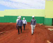 O secretário estadual da Segurança Pública, Romulo Marinho, acompanha obras da nova Cadeia Pública de Foz do Iguaçu. Foto:SESP