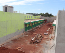 O secretário estadual da Segurança Pública, Romulo Marinho, acompanha obras da nova Cadeia Pública de Foz do Iguaçu. Foto:SESP