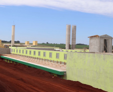 O secretário estadual da Segurança Pública, Romulo Marinho, acompanha obras da nova Cadeia Pública de Foz do Iguaçu. Foto:SESP