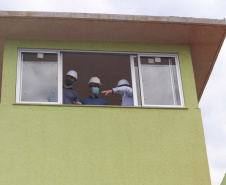 O secretário estadual da Segurança Pública, Romulo Marinho, acompanha obras da nova Cadeia Pública de Foz do Iguaçu. Foto:SESP