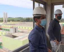 O secretário estadual da Segurança Pública, Romulo Marinho, acompanha obras da nova Cadeia Pública de Foz do Iguaçu. Foto:SESP
