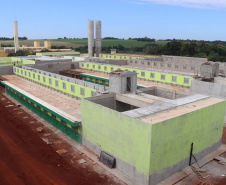 O secretário estadual da Segurança Pública, Romulo Marinho, acompanha obras da nova Cadeia Pública de Foz do Iguaçu. Foto:SESP