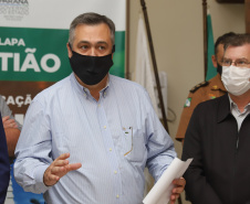 O governador Carlos Massa Ratinho Junior visita nesta quarta-feira (14) o Hospital Regional São Sebastião, na Lapa. A Secretaria de Estado da Saúde disponibiliza seis leitos de UTI no hospital.  A unidade já conta com 40 leitos de enfermaria na estratégia de combate à Covid-19.  14/04/2021 - Foto: Geraldo Bubniak/AEN