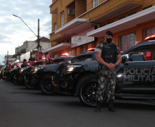 As equipes policiais atuantes pela Operação Pronta Resposta III iniciaram nesta terça-feira (13/04) os trabalhos de policiamento ostensivo e intensificação de ações preventivas na área do 2º Batalhão de Polícia Militar (2º BPM). -  Jacarezinho, 14/04/2021  -  Foto: PMPR/SESP-PR