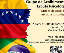 Proporcionar um ambiente de escuta acolhedor para a saúde mental de imigrantes que moram na região de Londrina. Esse é o objetivo do Grupo de Acolhimento e Escuta Psicológica, promovido pelo Departamento de Psicologia e Psicanálise, do Centro de Ciências Biológicas (CCB), em parceria com a Caritas Internacional.  -  Foto/Arte: UEL